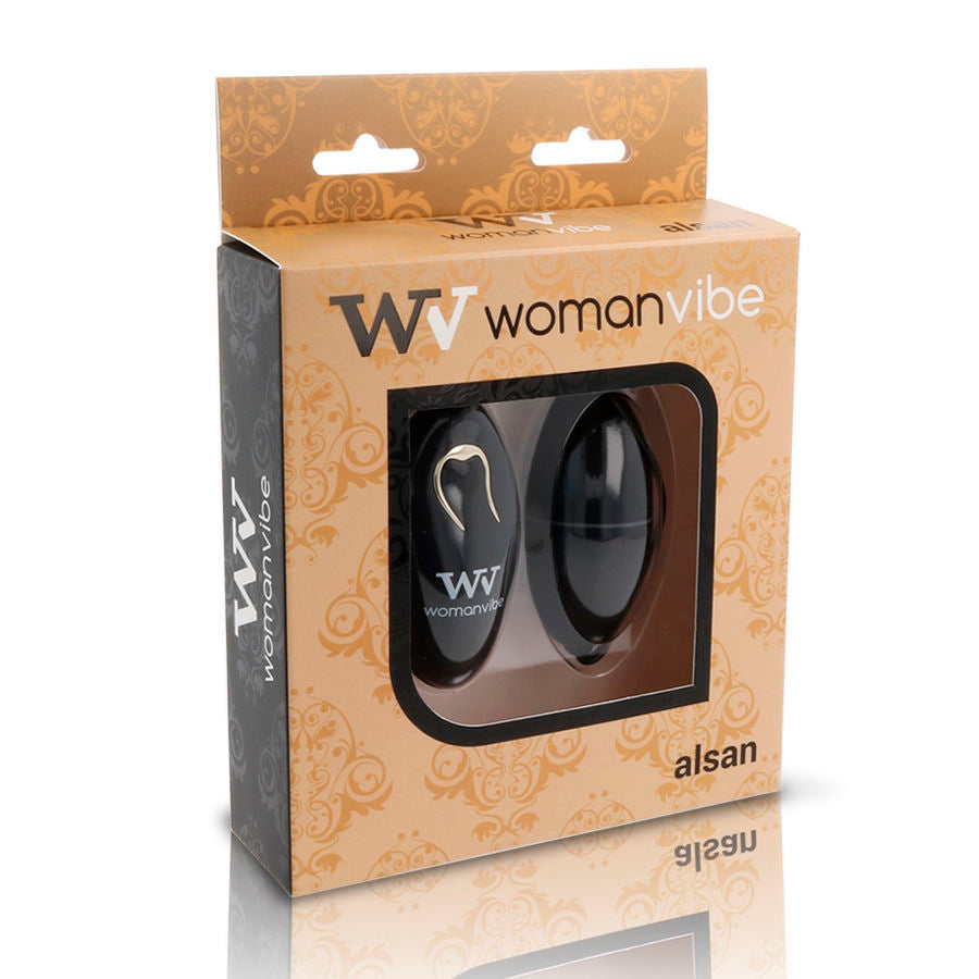 WOMANVIBE - ALSAN EGG REMOTE CONTROL BLACK SILICONE BLACK WOMANVIBE NOCTURNA DESIRES