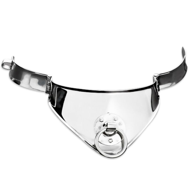 METAL HARD - RESTRAINT COLLAR WITH RING AND PADLOCK 12.5 CM METAL HARD NOCTURNA DESIRES