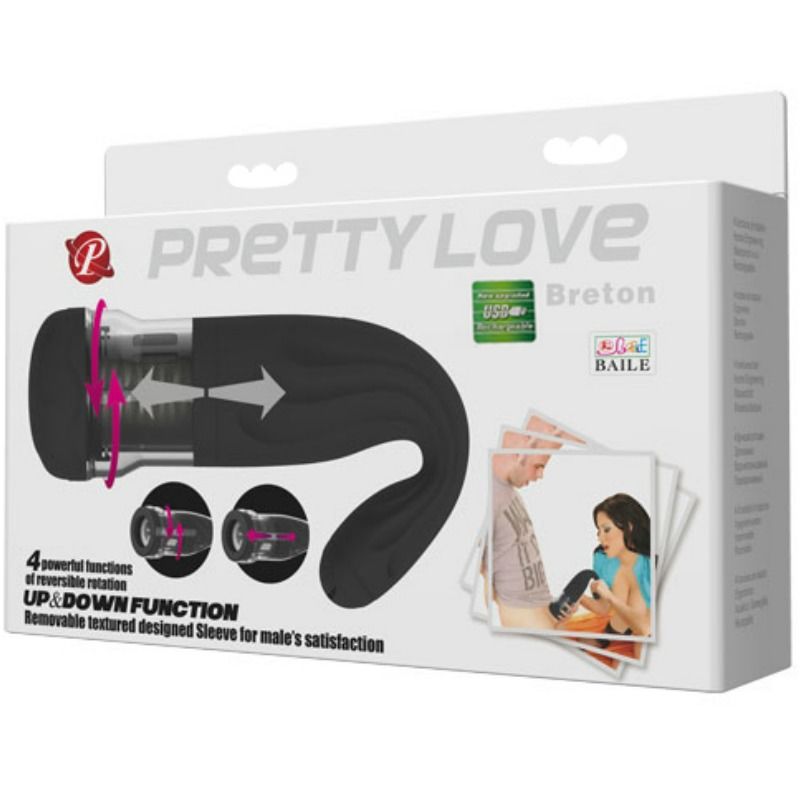 PRETTY LOVE - BRETON MULTIFUNCTION RECHARGEABLE MASTURBATOR PRETTY LOVE MALE NOCTURNA DESIRES