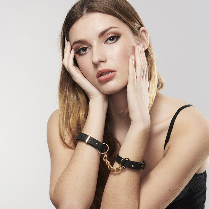 BIJOUX - INDISCRETS MAZE HANDCUFFS BLACK BRACELETS BIJOUX MAZE NOCTURNA DESIRES