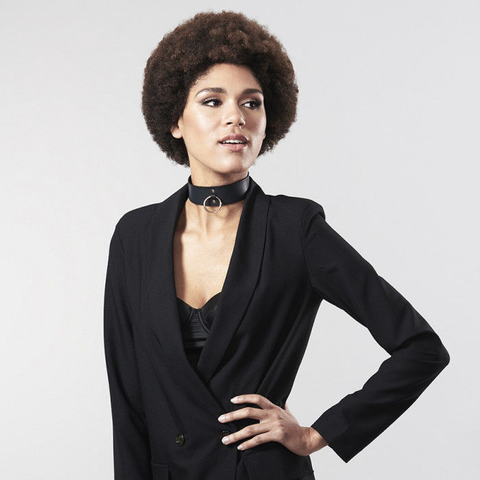BIJOUX INDISCRETS MAZE - BLACK NECKLACE WITH STRAP BIJOUX MAZE NOCTURNA DESIRES