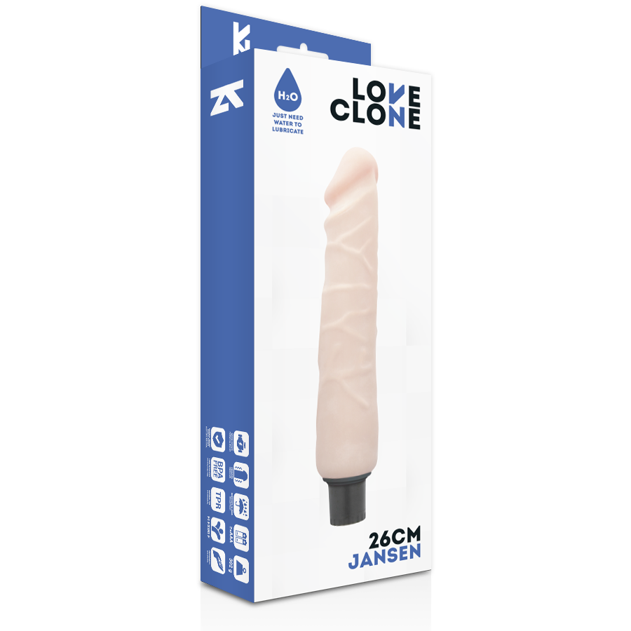LOVECLONE - JANSEN SELF LUBRICATION VIBRATOR 26 CM -O- 4.2 CM LOVECLONE NOCTURNA DESIRES
