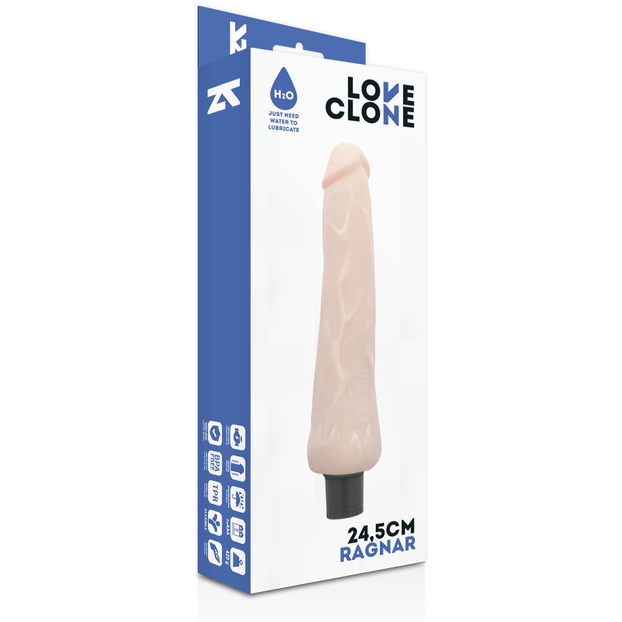 LOVECLONE - RAGNAR SELF LUBRICATION VIBRATOR 24.5 CM -O- 3.5 CM LOVECLONE NOCTURNA DESIRES