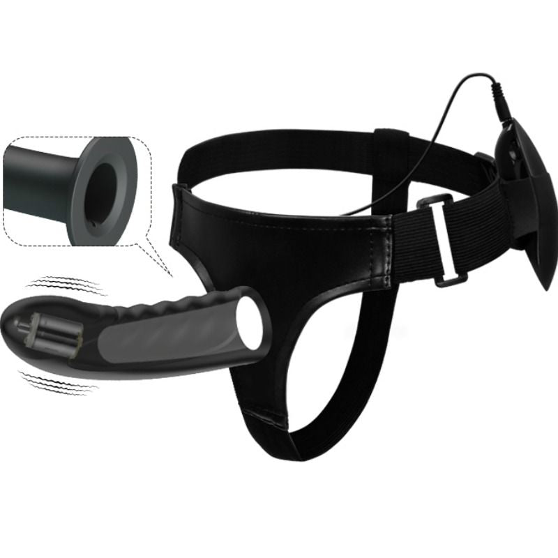 PRETTY LOVE - MARVIN STRAP ON WITH VIBRATION AND HOLLOW DILDO - NOCTURNA DESIRES