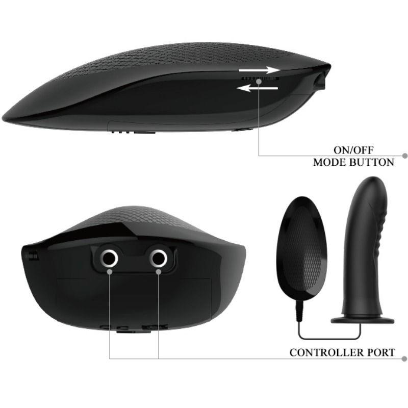 PRETTY LOVE - MYRON STRAP ON WITH VIBRATION AND HOLLOW DILDO - NOCTURNA DESIRES