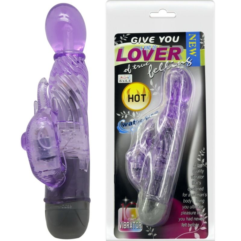BAILE - GIVE YOU A KIND OF LOVER VIBRATOR WITH LILAC RABBIT 10 MODES BAILE VIBRATORS NOCTURNA DESIRES