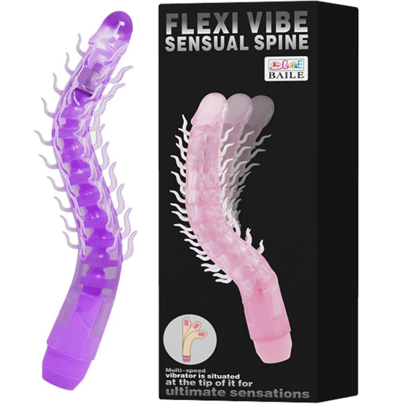 BAILE - FLEXI VIBE SENSUAL SPINE BENDABLE VIBRATING DILDO LILAC 23.5 CM BAILE NOCTURNA DESIRES