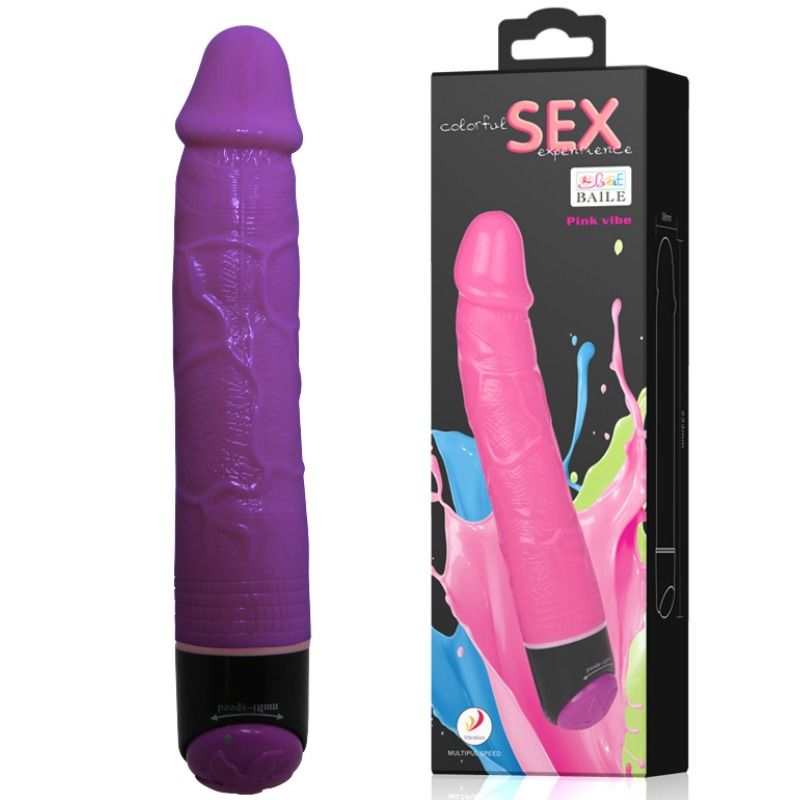 BAILE - COLORFUL SEX LILAC REALISTIC VIBRATOR 23 CM BAILE NOCTURNA DESIRES