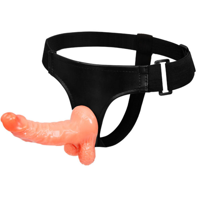BAILE - HARNESS WITH REALISTIC PENIS AND ULTRA PASSIONATE ADJUSTABLE PANTIES 15.5 CM BAILE HARNESS COLLECTION NOCTURNA DESIRES