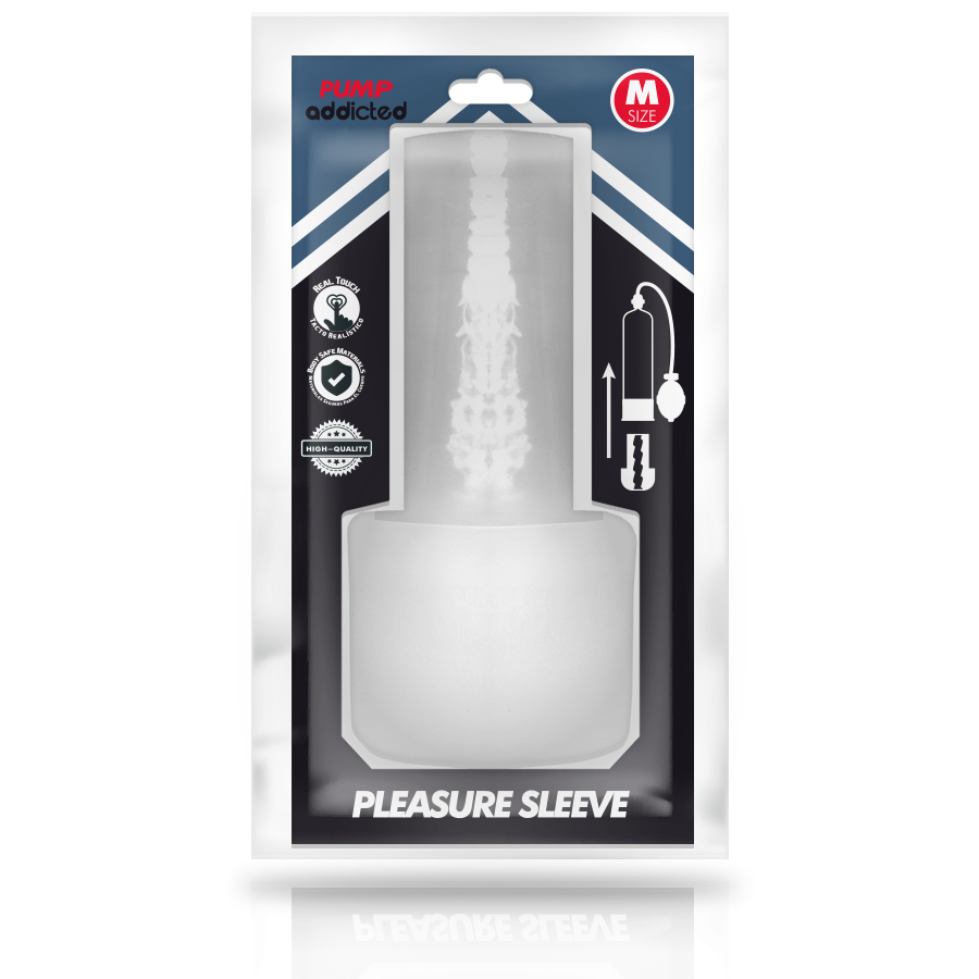 PUMP ADDICTED - PLEASURE SLEEVE MASTUBADOR SIZE M - NOCTURNA DESIRES