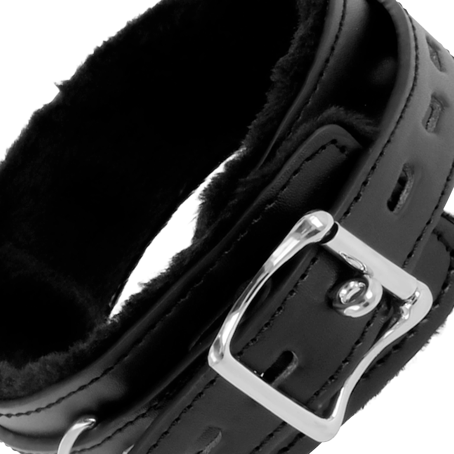 DARKNESS - COMFORTABLE POSTURE NECKLACE WITH LEATHER CHAIN - NOCTURNA DESIRES