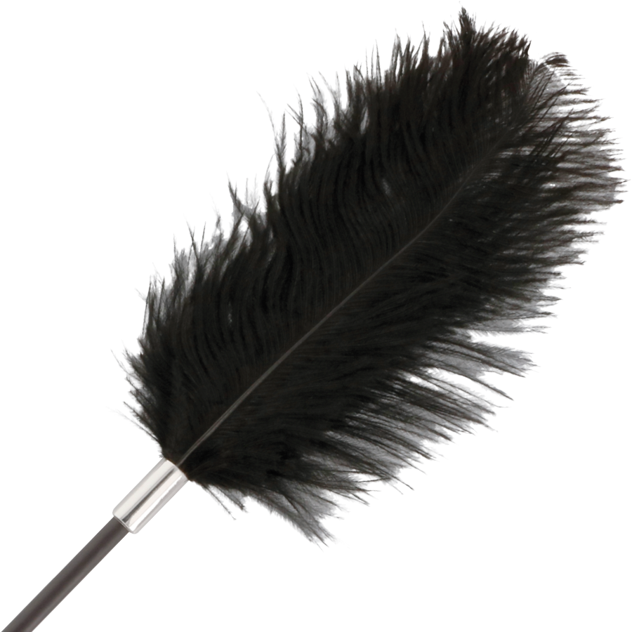 DARKNESS - BLACK LOVE FEATHER WHIP 56 CM - NOCTURNA DESIRES