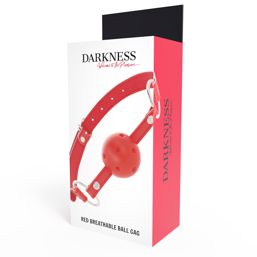 DARKNESS - RED BREATHABLE GAG - NOCTURNA DESIRES