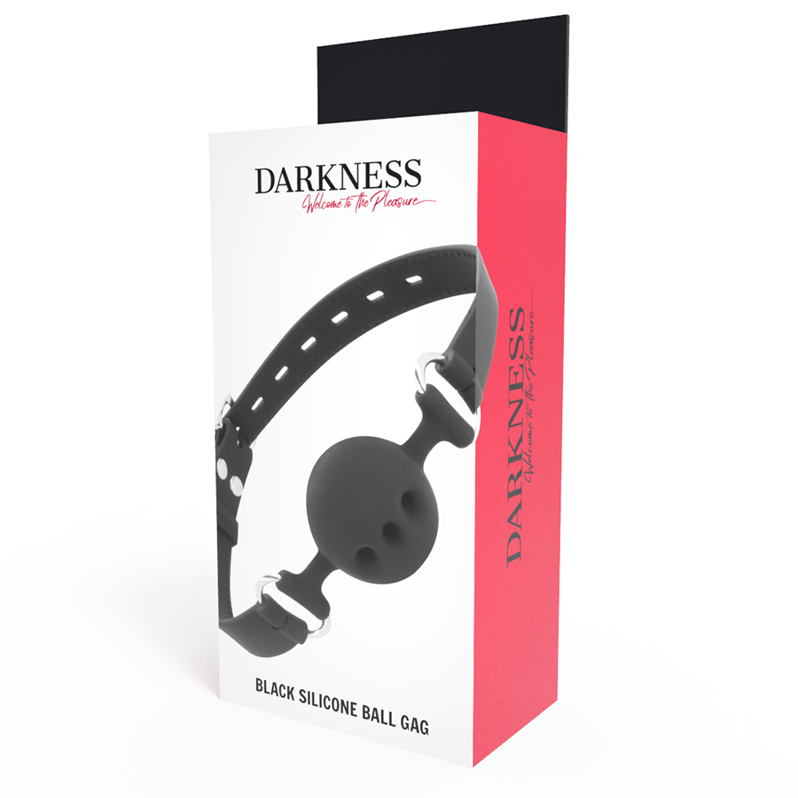 DARKNESS - BLACK BREATHABLE SILICONE GAG - NOCTURNA DESIRES