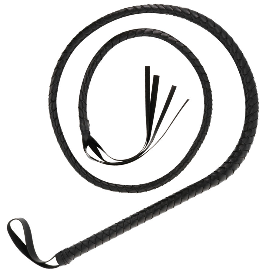 DARKNESS - BLACK BONDAGE WHIP 210CM - NOCTURNA DESIRES