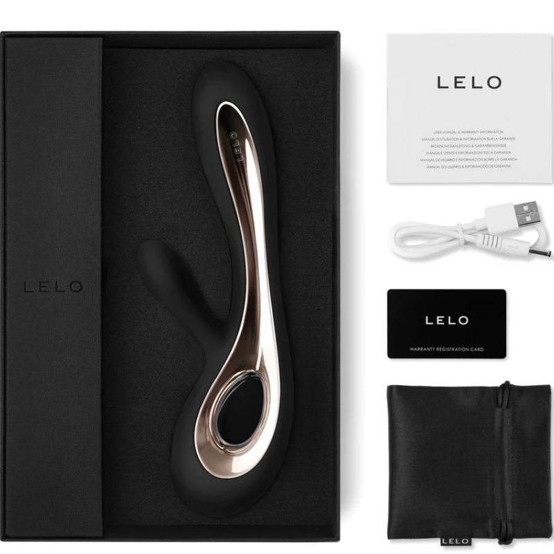 LELO - SORAYA 2 BLACK RABBIT VIBRATOR - NOCTURNA DESIRES