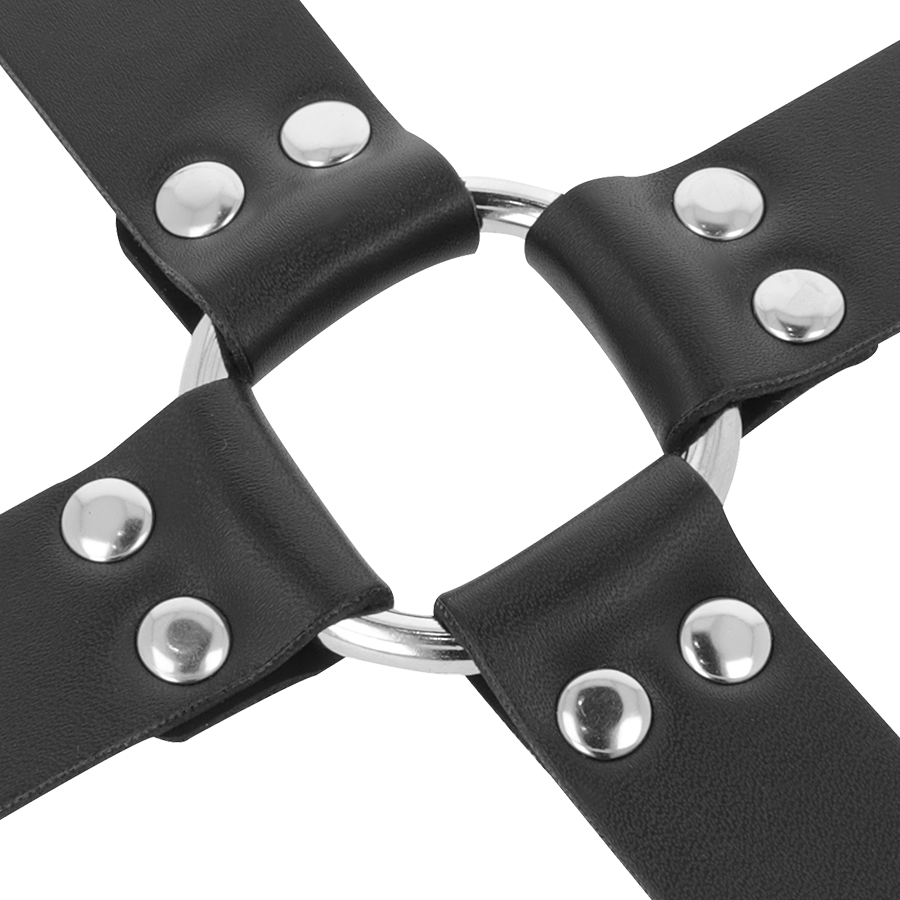 DARKNESS - LEATHER HANDCUFFS FOR FOOT AND HANDS BLACK - NOCTURNA DESIRES