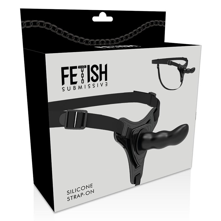 FETISH SUBMISSIVE HARNESS - BLACK SILICONE G-SPOT 16 CM - NOCTURNA DESIRES
