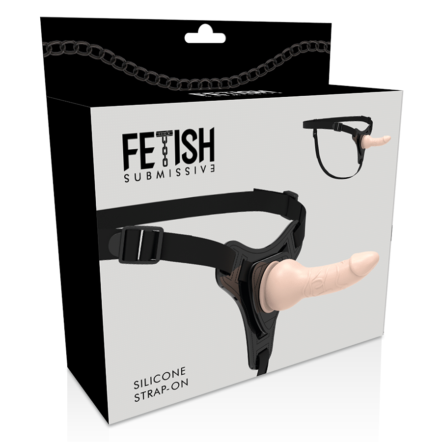 FETISH SUBMISSIVE HARNESS - FLESH REALISTIC SILICONE 16 CM - NOCTURNA DESIRES