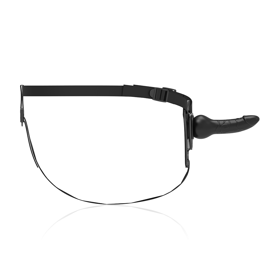 FETISH SUBMISSIVE HARNESS - BLACK SILICONE REALISTIC 16 CM - NOCTURNA DESIRES