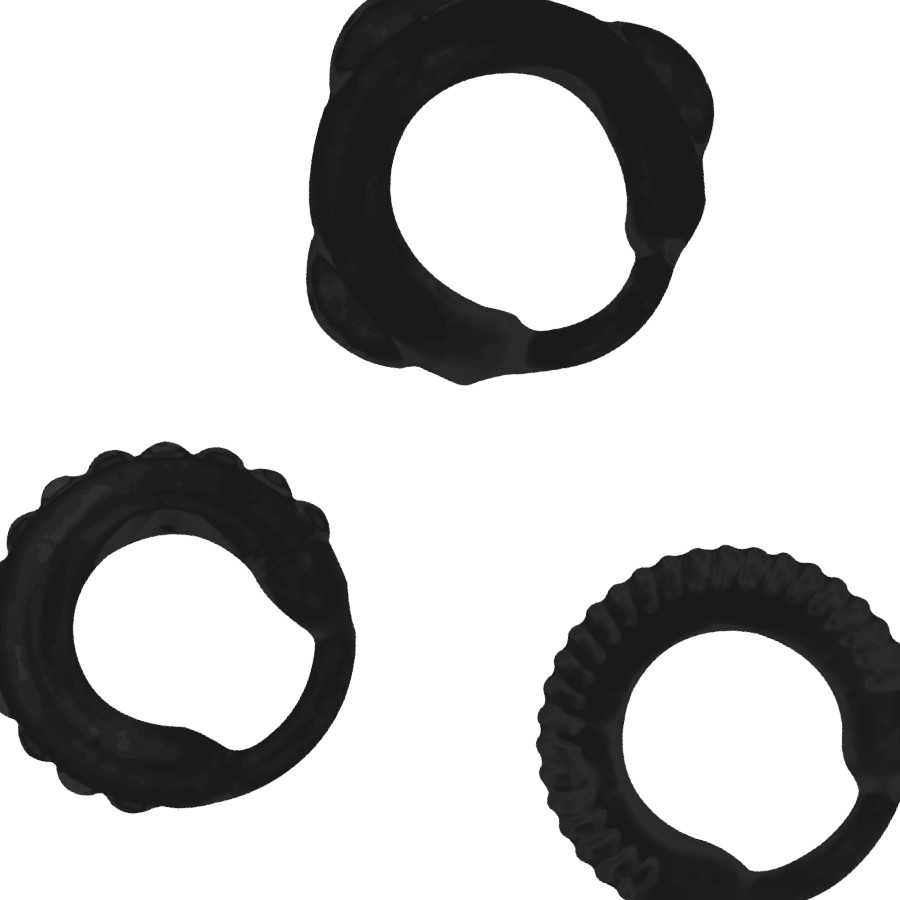 ADDICTED TOYS - C-RING SET BLACK - NOCTURNA DESIRES