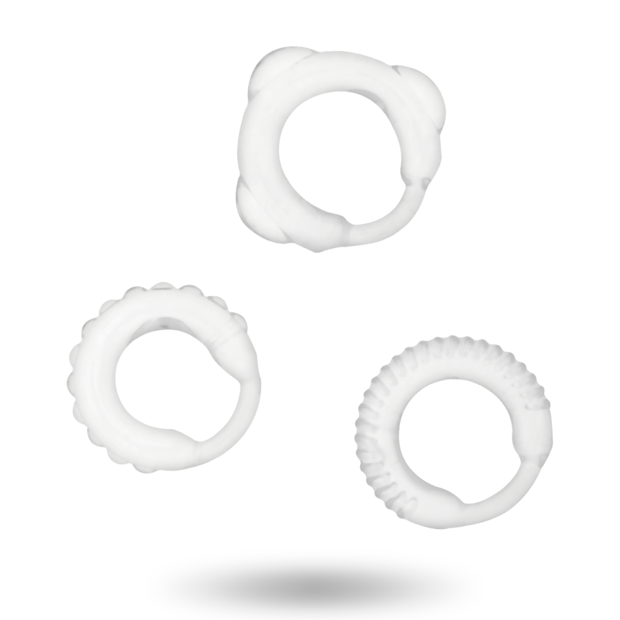 ADDICTED TOYS - C-RING SET CLEAR - NOCTURNA DESIRES