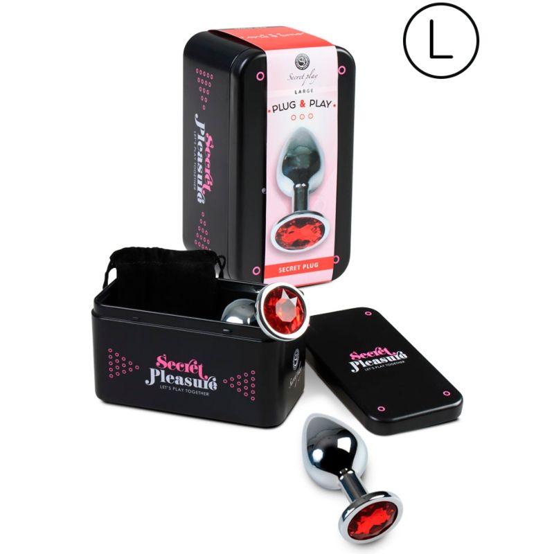 SECRETPLAY - ANAL PLUG SIZE L RED - NOCTURNA DESIRES