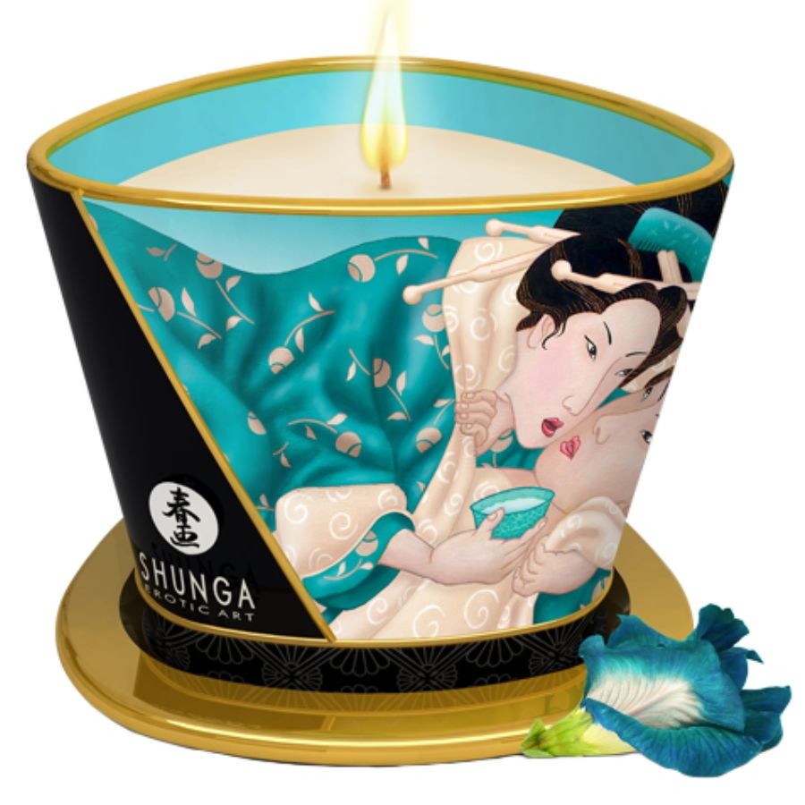 SHUNGA - ISLAND BLOSSOMS MASSAGE CANDLE 170 ML - NOCTURNA DESIRES