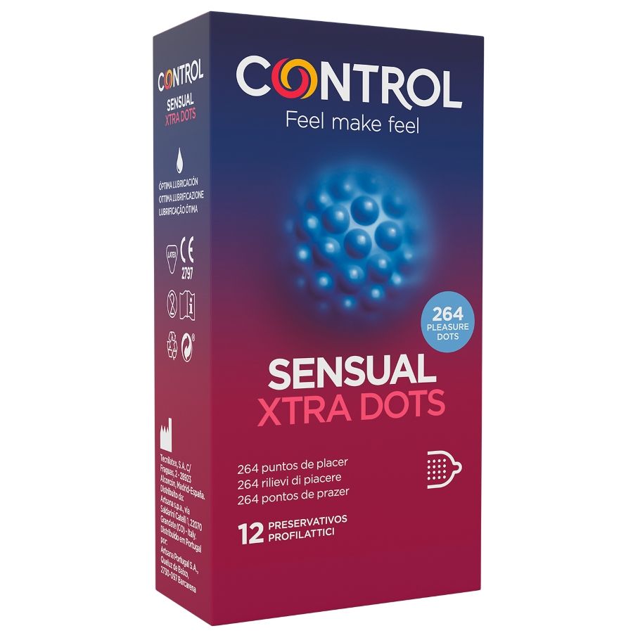 CONTROL - XTRA DOTS 12 UDS CONTROL CONDOMS NOCTURNA DESIRES