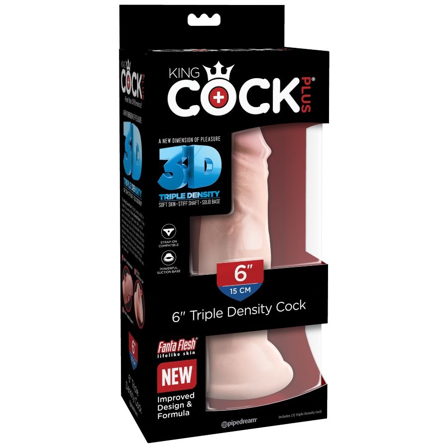 KING COCK - TRIPLE DENSITY DILDO 15 CM - NOCTURNA DESIRES