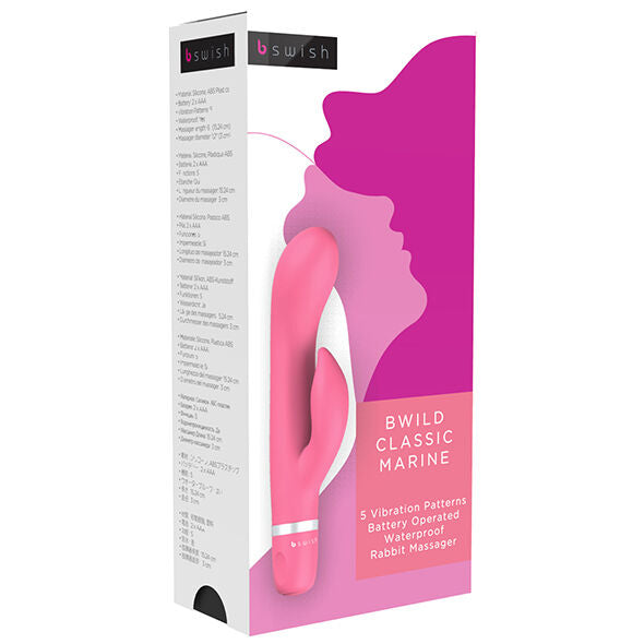 B SWISH - BWILD CLASSIC MARINE RABBIT VIBRATOR GUAVA - NOCTURNA DESIRES