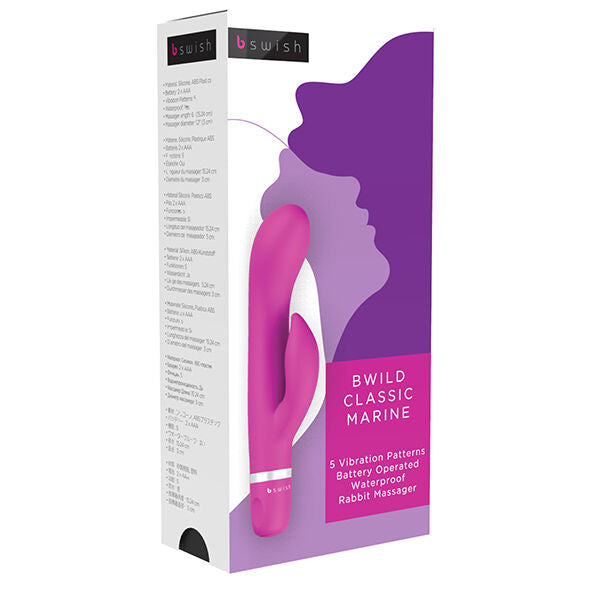 B SWISH - BWILD CLASSIC MARINE RABBIT VIBRATOR CERISE - NOCTURNA DESIRES
