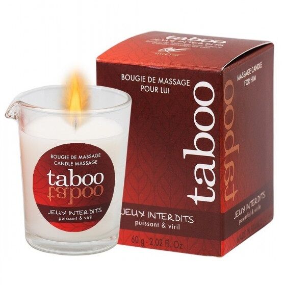 RUF - TABOO MASSAGE CANDLE FOR HIM JEUX INTERDITS WILD LICHEN AROMA - NOCTURNA DESIRES