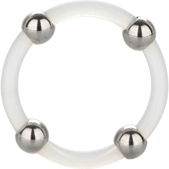 CALEXOTICS - STEEL BEADED SILICONE RING L - NOCTURNA DESIRES