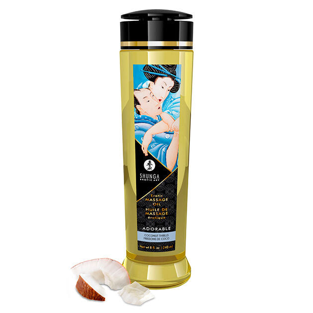 SHUNGA - ADORABLE EROTIC MASSAGE OIL 240 ML - NOCTURNA DESIRES