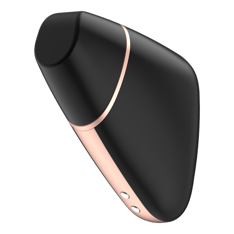 SATISFYER - LOVE TRIANGLE AIR PULSE STIMULATOR & VIBRATOR BLACK - NOCTURNA DESIRES