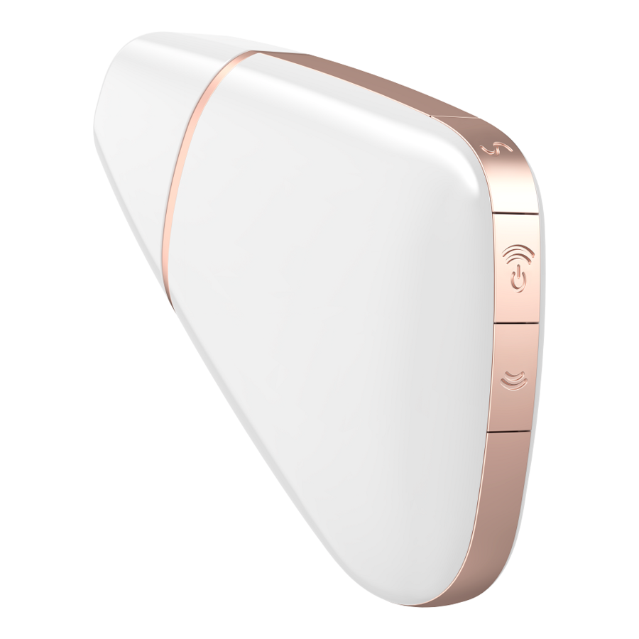 SATISFYER - LOVE TRIANGLE AIR PULSE STIMULATOR & VIBRATOR WHITE - NOCTURNA DESIRES