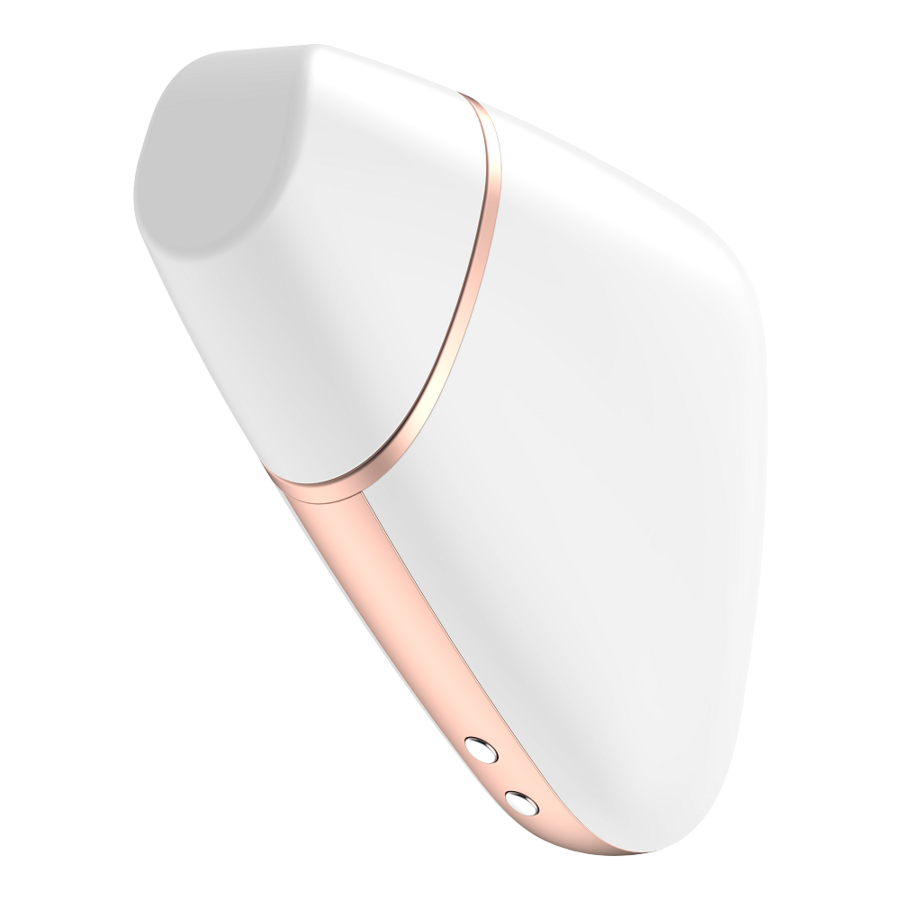 SATISFYER - LOVE TRIANGLE AIR PULSE STIMULATOR & VIBRATOR WHITE - NOCTURNA DESIRES