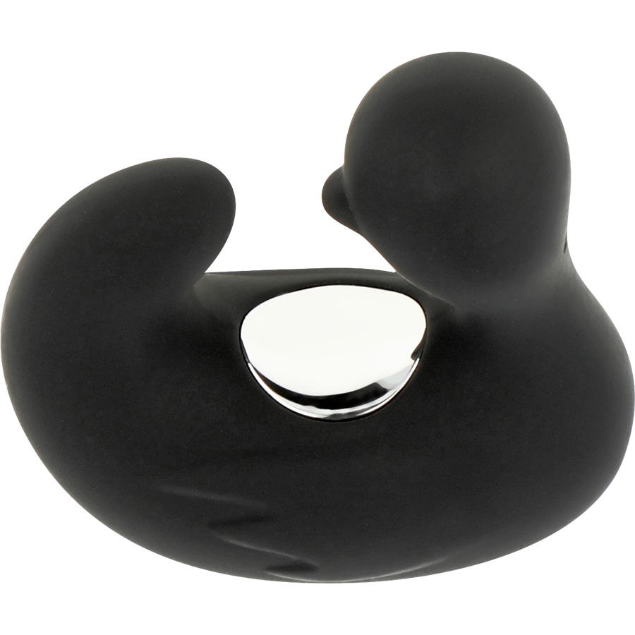 BLACK&SILVER - DUCKYMANIA RECHARGEABLE SILICONE STIMULATING DUCK THIMBLE - NOCTURNA DESIRES