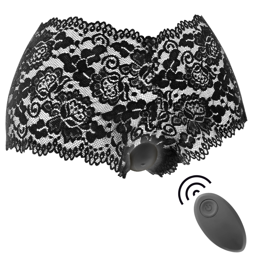 BLACK&SILVER - ZARA REMOTE CONTROL STIMULATOR WITH FREE PANTY BLACK&SILVER NOCTURNA DESIRES