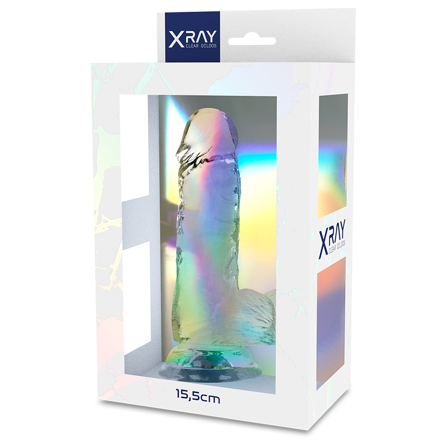 X RAY - CLEAR COCK WITH BALLS 15.5 CM -O- 3.5 CM - NOCTURNA DESIRES