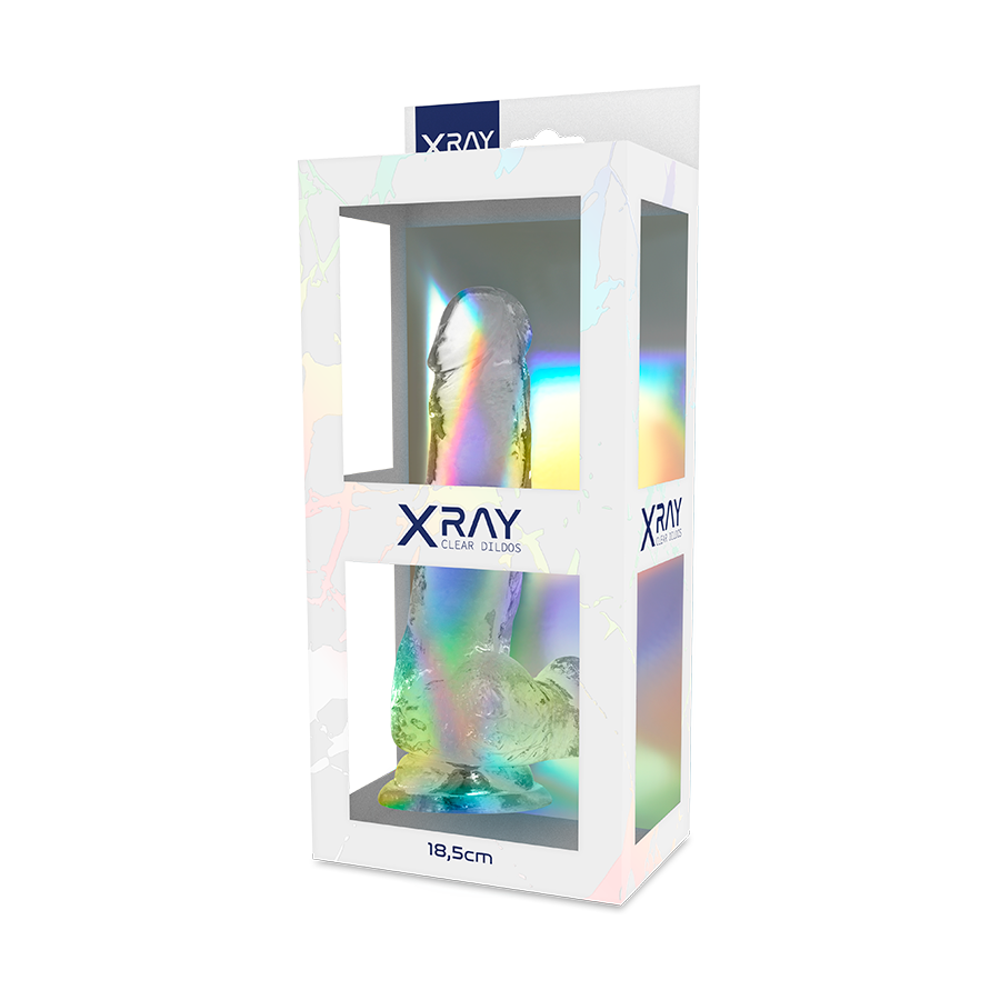 X RAY - CLEAR COCK WITH BALLS 18.5 CM -O- 3.8 CM - NOCTURNA DESIRES