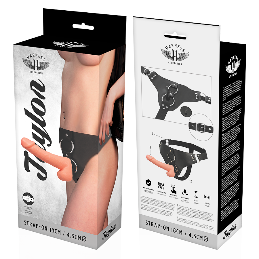 HARNESS ATTRACTION - RNES TAYLOR DELUXE 18 CM -O- 4.5 CM - NOCTURNA DESIRES