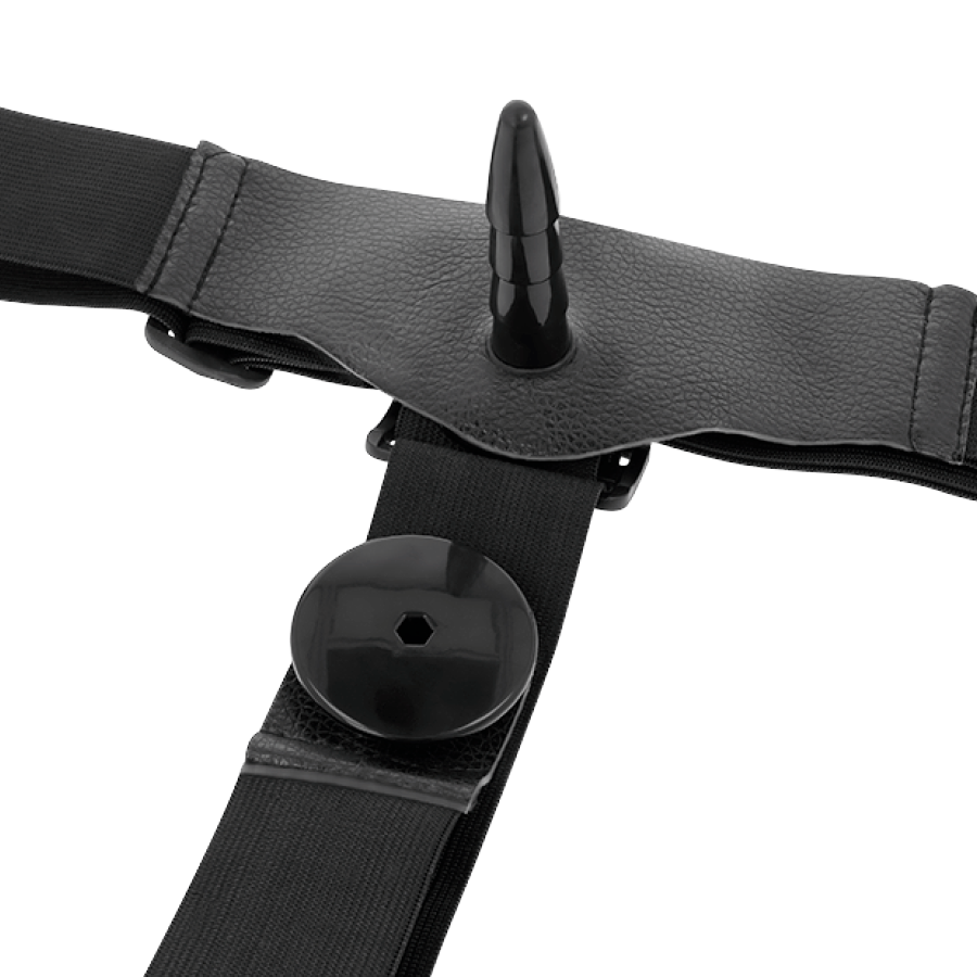 HARNESS ATTRACTION - RODNEY DOUBLE PENETRACI N VIBRATOR 18 CM -O- 3.5 CM - NOCTURNA DESIRES