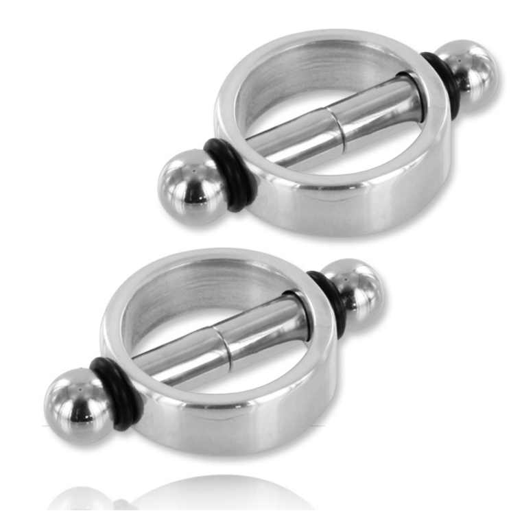 METAL HARD - MAGNETIC NIPPLE Clamps PAIR METAL HARD NOCTURNA DESIRES