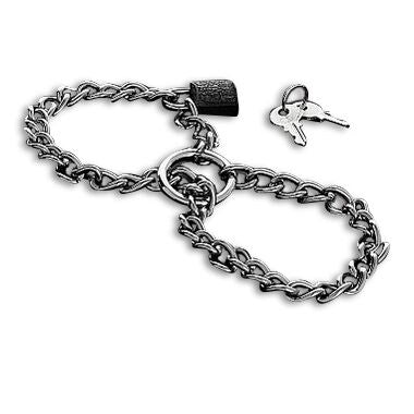 METAL HARD - HANDCUFFS WITH STAINLESS STEEL CHAIN. - NOCTURNA DESIRES