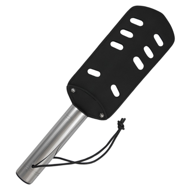 METAL HARD - THE PADDLE ORIGINAL LEATHER AND METAL - WITH HOLES - NOCTURNA DESIRES