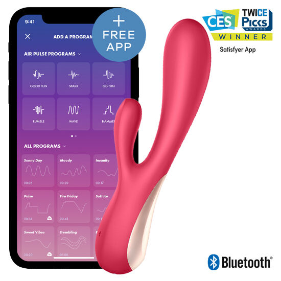 SATISFYER - MONO FLEX RED WITH APP - NOCTURNA DESIRES