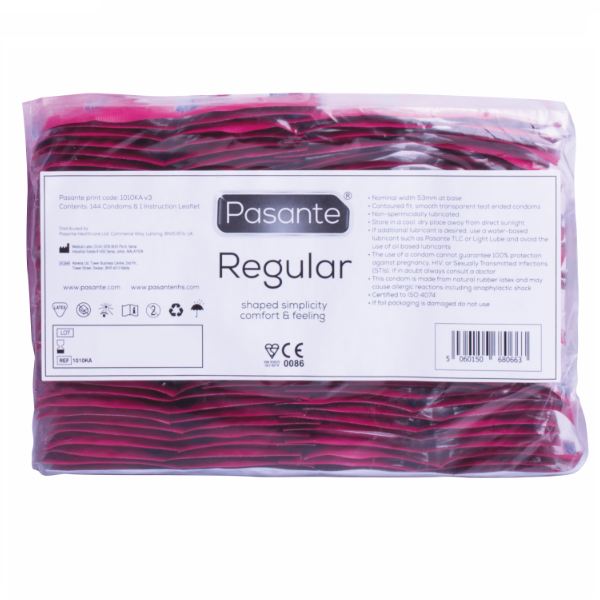 PASANTE - CONDOM REGULAR RANGE 144 UNITS - NOCTURNA DESIRES