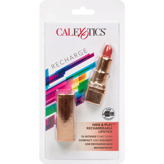 CALEXOTICS - BALA RECHARGEABLE LIPSTICK HIDE & PLAY RED - NOCTURNA DESIRES